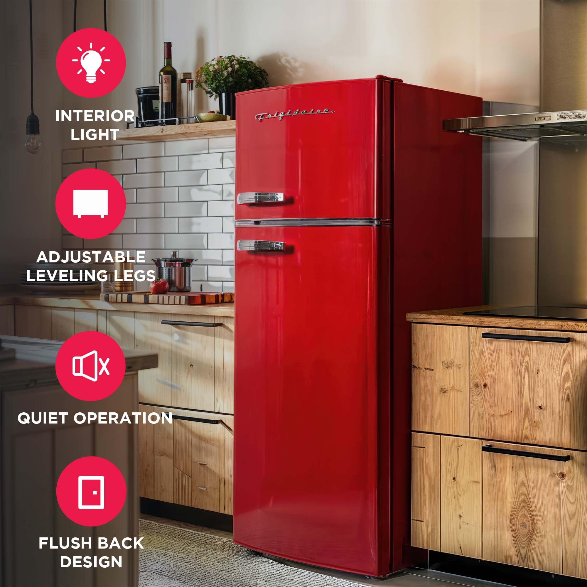 レッドアンドブルー RED&BLUEリートフェルト リプロダクト Amazon.com: Frigidaire Retro Top Mount Upright Fridge-Freezer